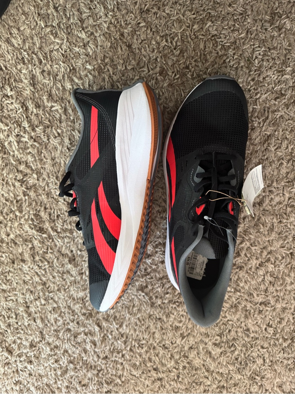 Reebok Men's Black and Red Athletic Trainers
